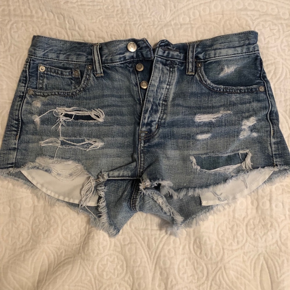 AE denim shorts
